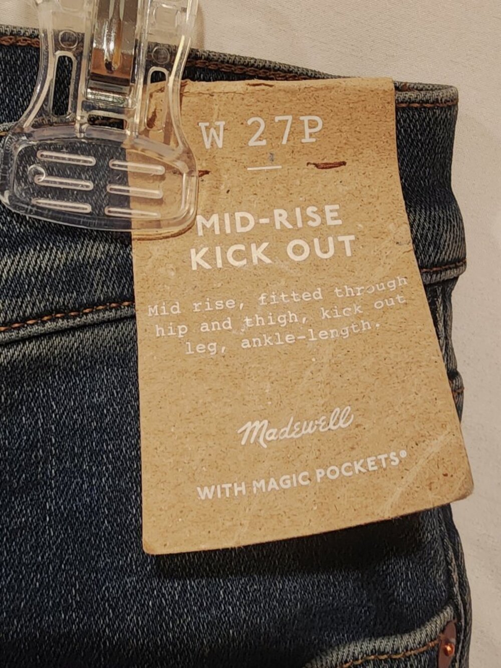 Madewell Kick Out 27P Jeans - Picture 3 of 7